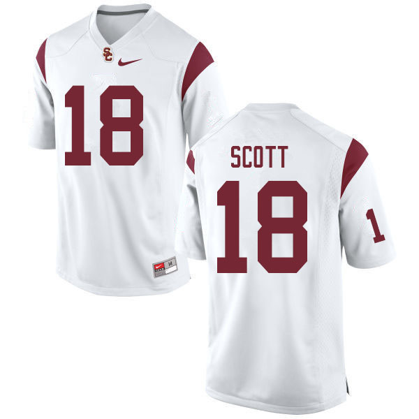 Men #18 Raymond Scott USC Trojans College Football Jerseys Sale-White